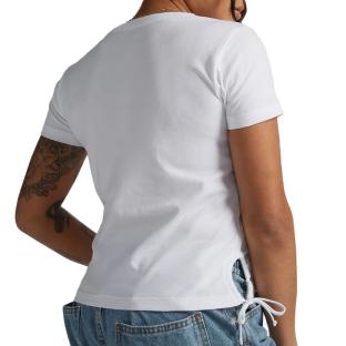 Converse Wordmark Camiseta blanca de mujer ver 0