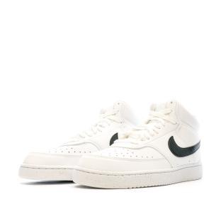 Baskets Blanche/Noir Homme Nike Court Vision Mid vue 0