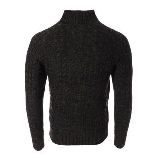 Pull Noir Homme RMS26Irlandais Twisted vue 2