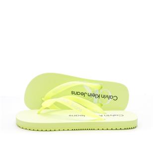 Tongs Jaune Femme Calvin Klein Jeans Beach Monolog pas cher
