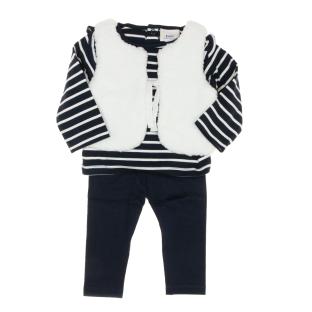 Ensemble Marine/Blanc Bébé Fille EOM Fula pas cher
