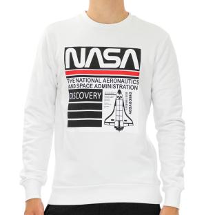 Sweat Blanc Homme Nasa 58S pas cher