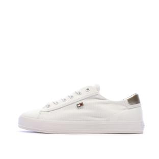 Baskets Blanches Femme Tommy Hilfiger Vulc Canvas Lace Up pas cher