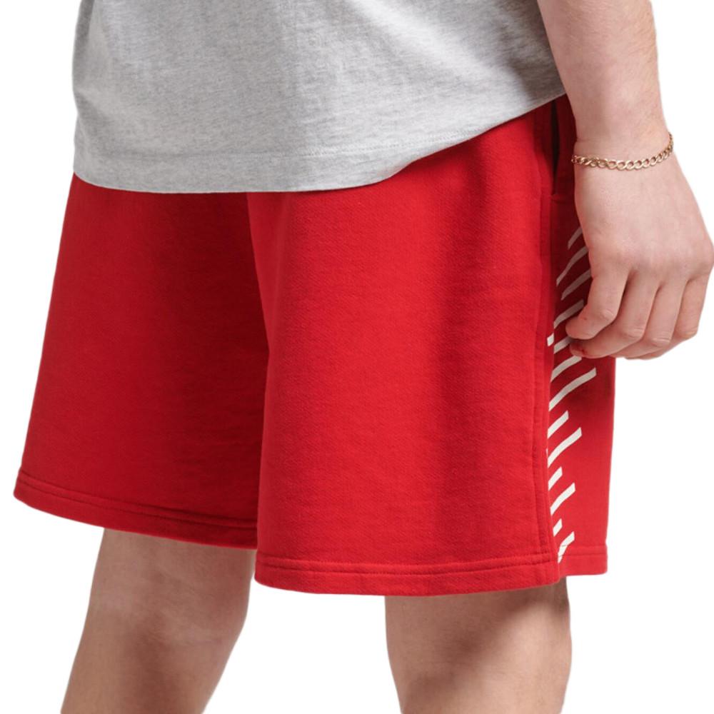 Short Rouge Homme Superdry Core Sport vue 2