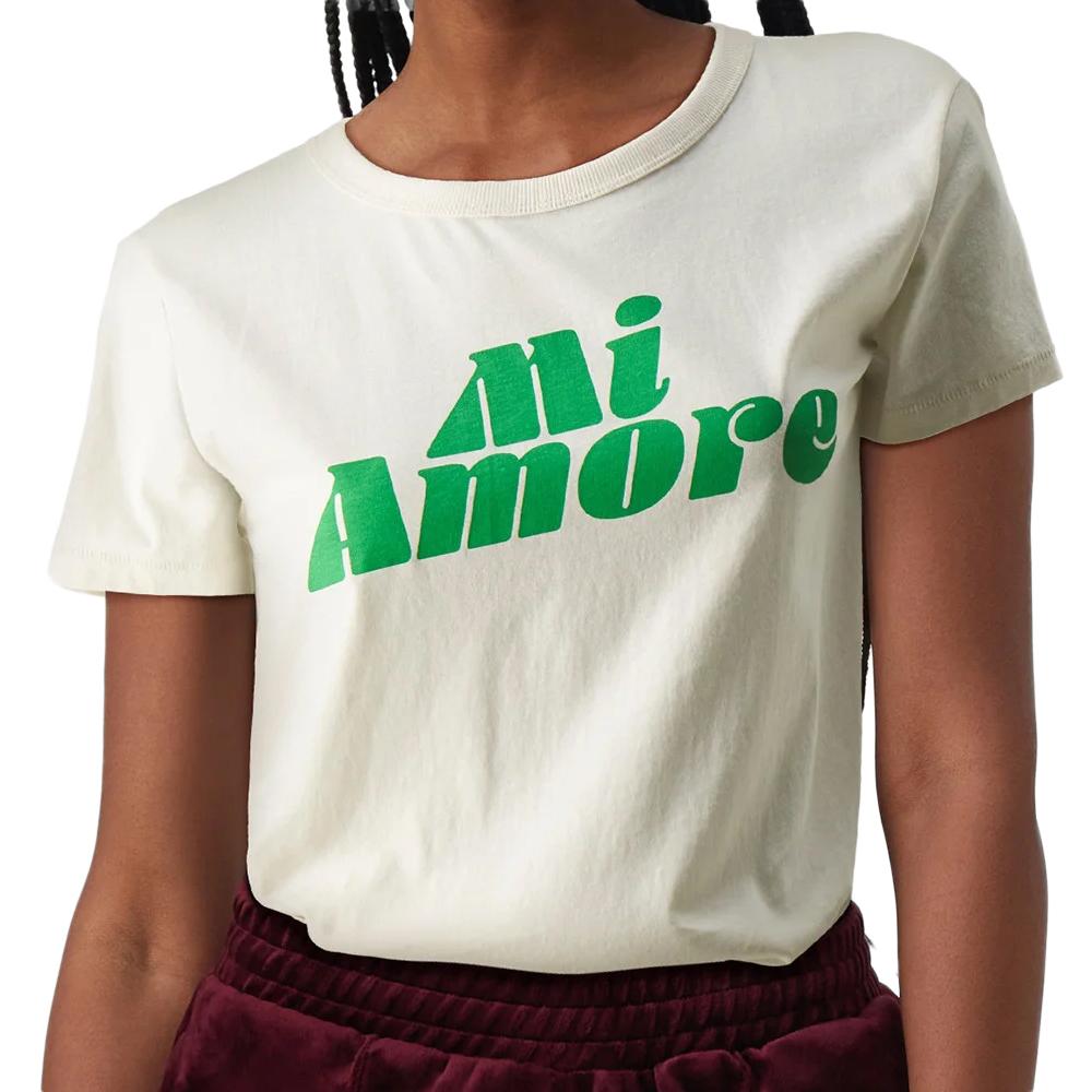 T-shirt Écru/Vert Femme JDY 15311702 pas cher