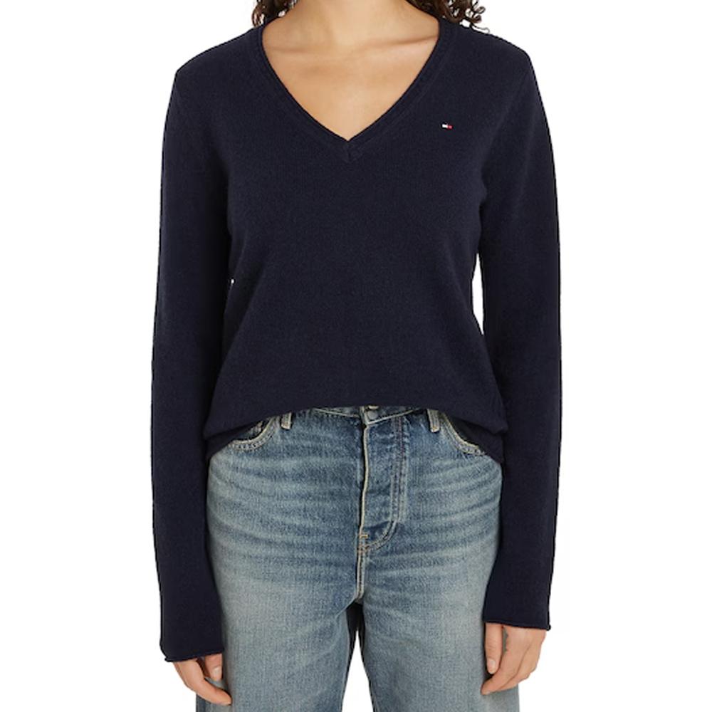 Pull Marine Femme Tommy Hilfiger Soft WW0WW43505 pas cher