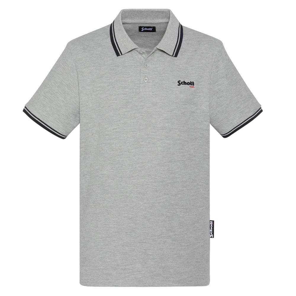 Polo Gris Homme Schott PSWILL2 pas cher
