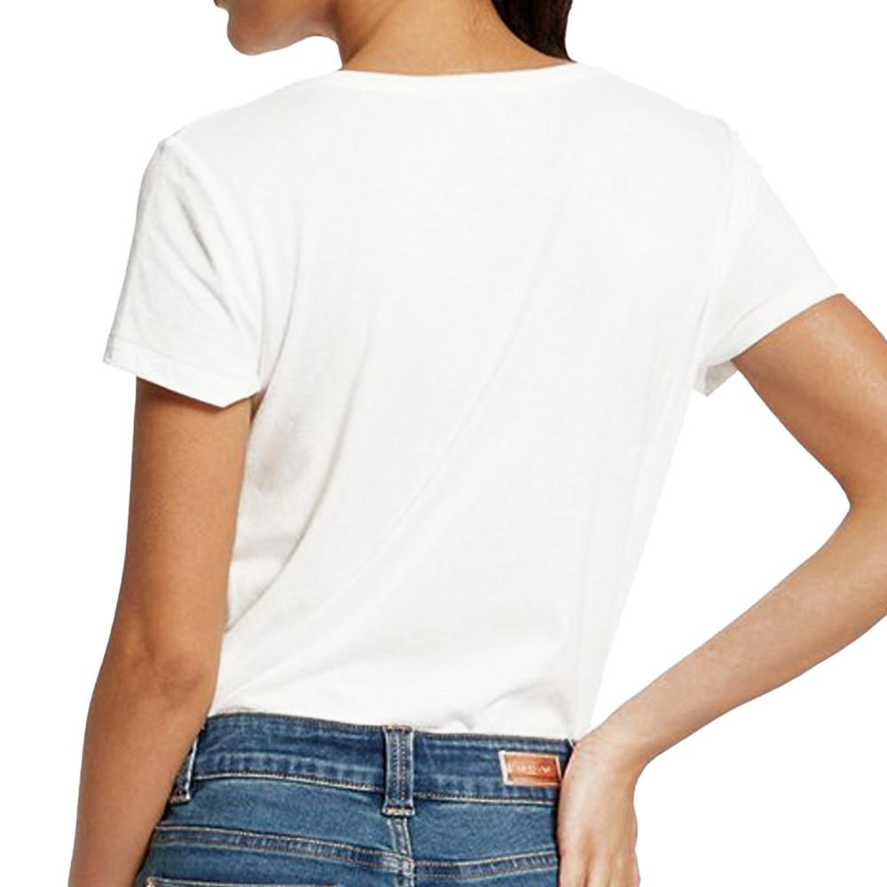 T-shirt Blanc Femme Morgan Muchi vue 2