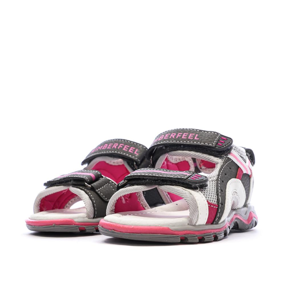Sandales Grises/Rouges Bébé Kimberfeel Missi vue 6