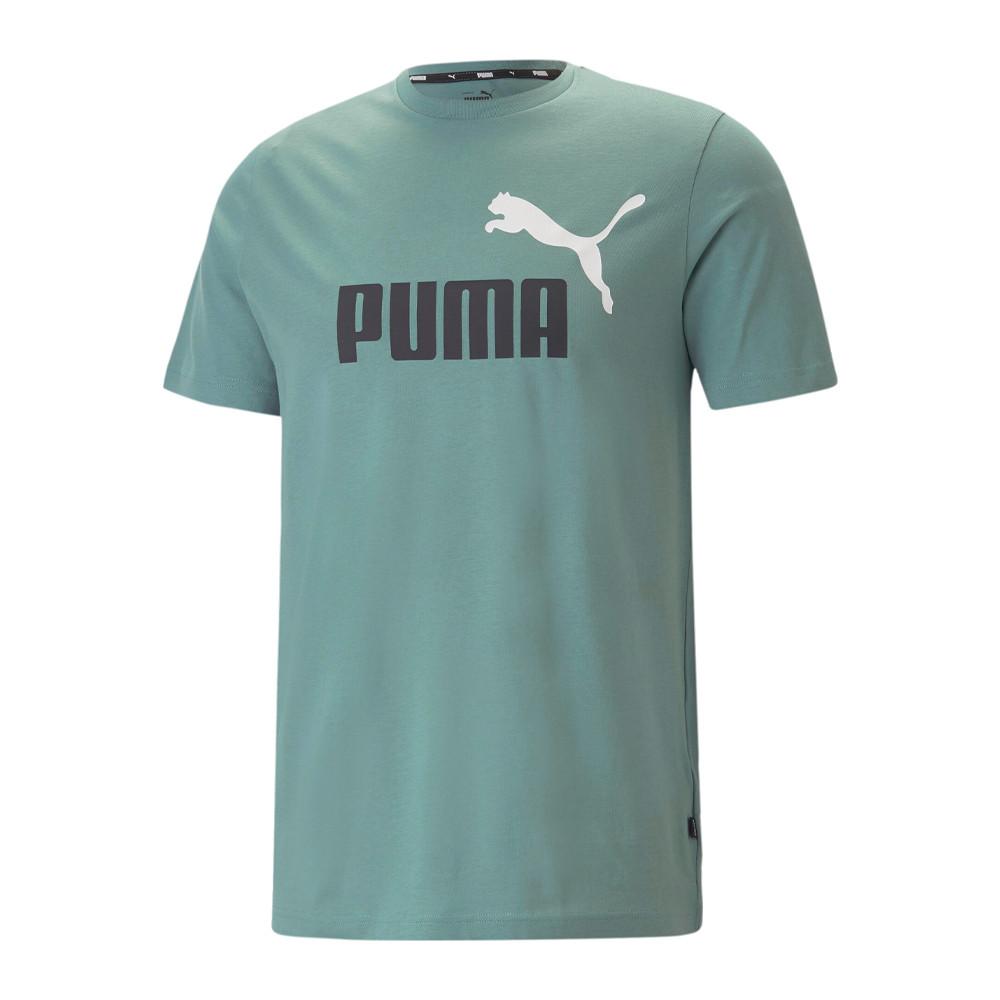 T-shirt Bleu/Vert Homme Puma Essential +2 pas cher