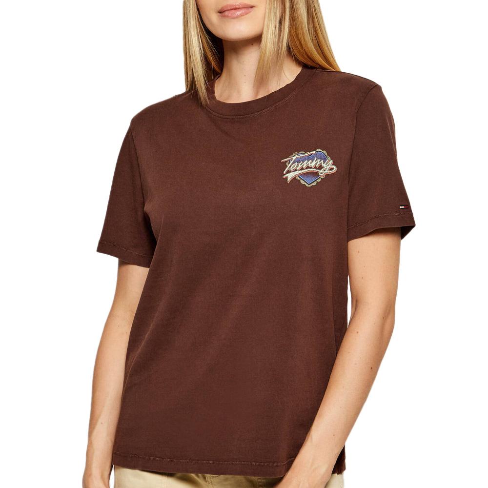 T-Shirt Marron Femme Tommy Hilfiger DW0DW21524 pas cher