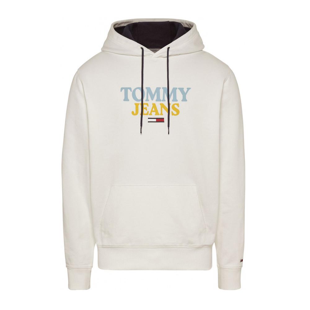 Sweat à capuche Ecru Homme Tommy Jeans Entry pas cher