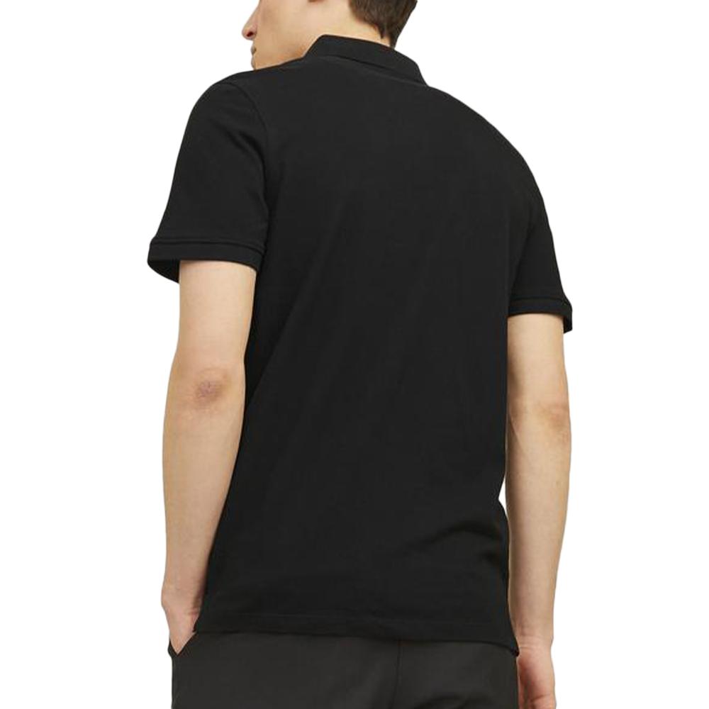 Polo Noir Homme Jack & Jones Paulos vue 2