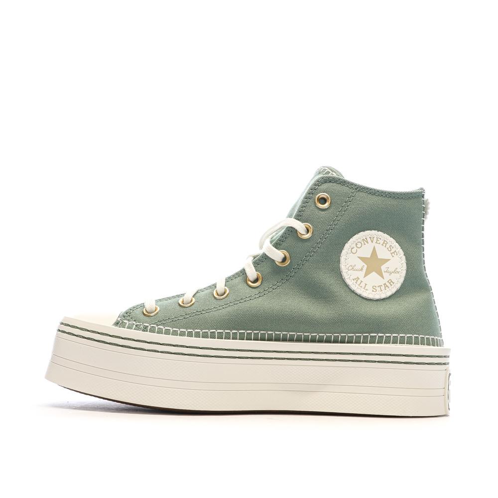 Baskets Verte Femme Converse All Star Modern Lift Platform pas cher