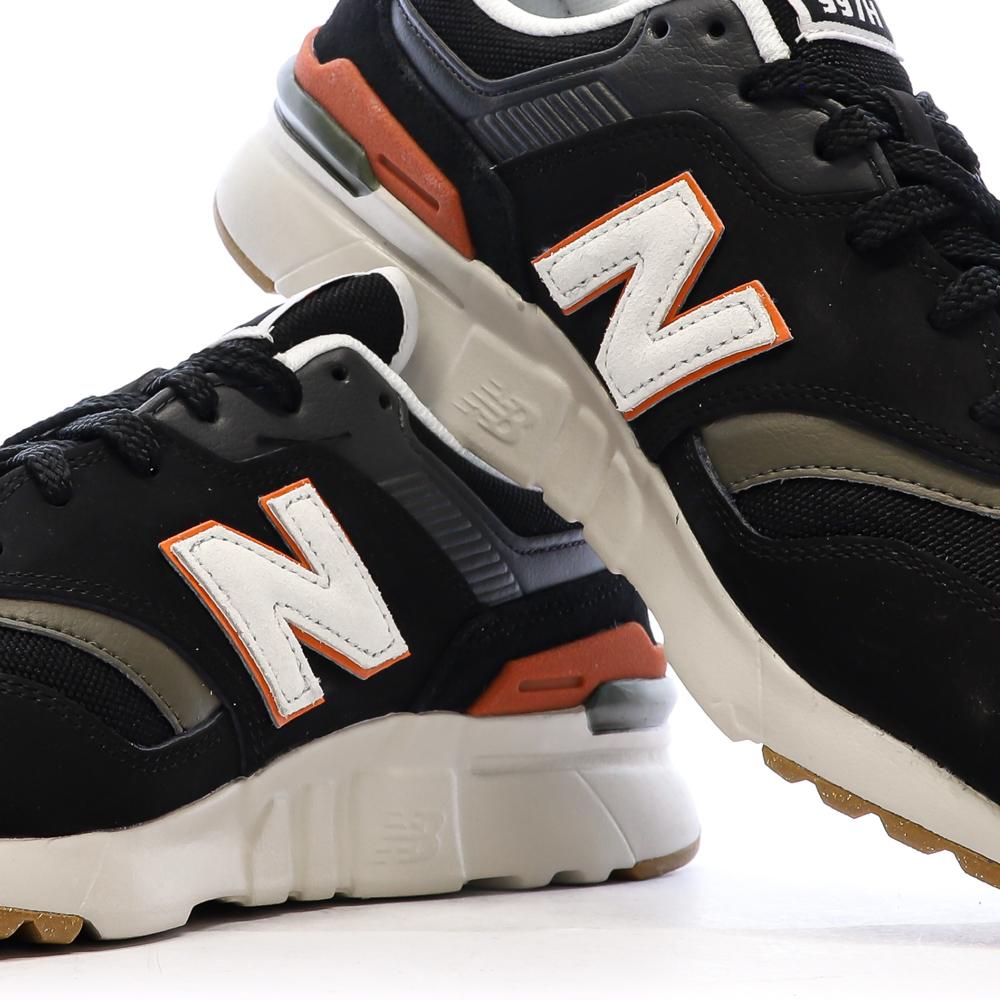 Baskets Noir/Orange Homme New Balance 997 vue 7