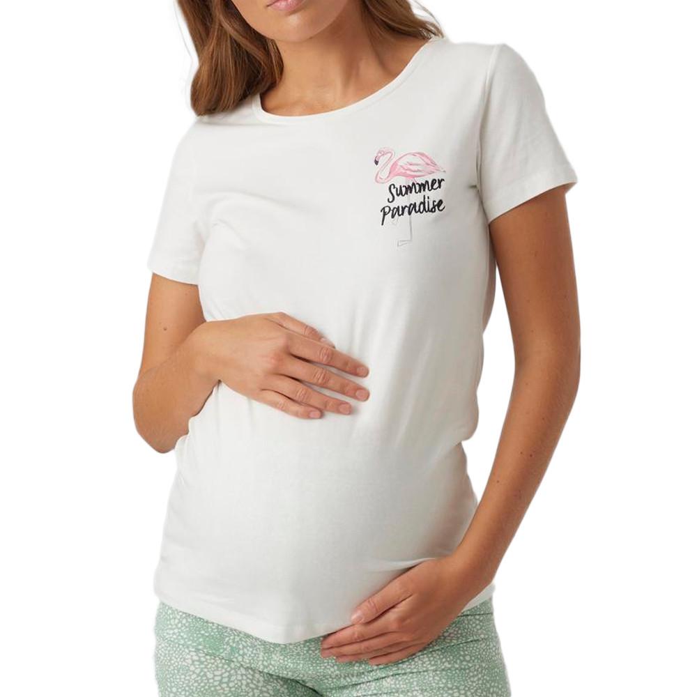 T-shirt Blanc Femme Mamalicious Feliz pas cher