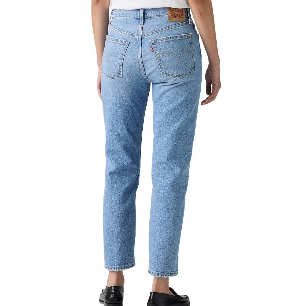 Levi's Original Cropped Indigo 501 Hellblaue Damenjeans Ansicht 2
