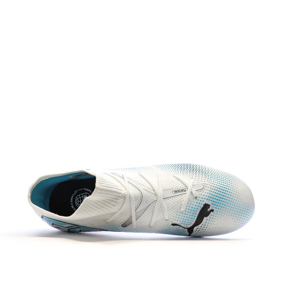 Chaussures de Football Blanc/Rose Garçon Puma Future 7 Match vue 4