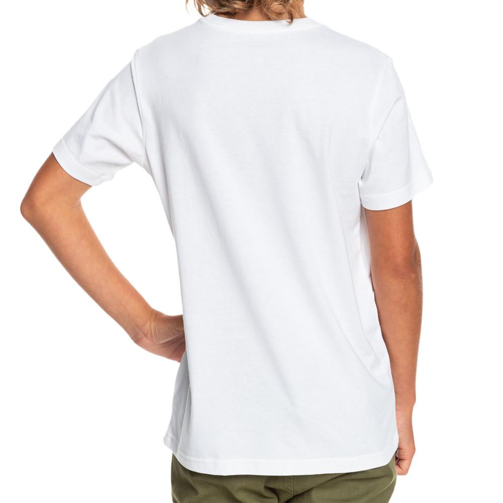 T-shirt Blanc Garçon Quiksilver let it ride vue 2
