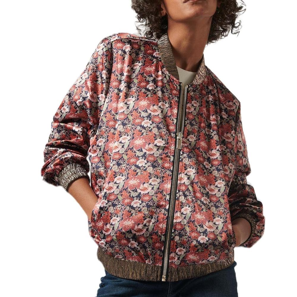 Veste Fleuris Rouge/Noir Femme Kaporal PILE pas cher