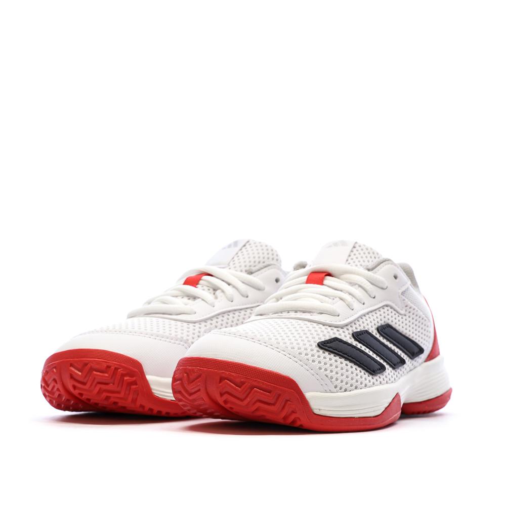 Tenis Blanco/Rojo Niño Adidas Courtflash ver 6