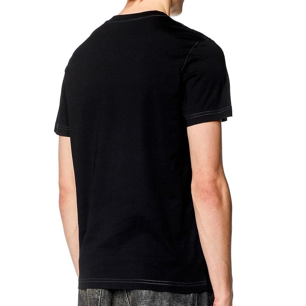 T-Shirt Noir Homme Diesel Diegorss vue 2