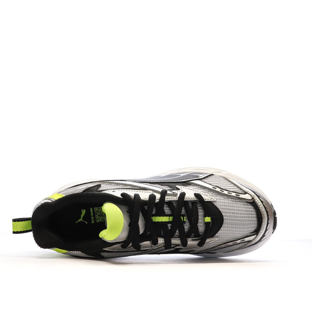 Baskets Gris/Jaune/Noir Homme Puma Morphic Athletic vue 4