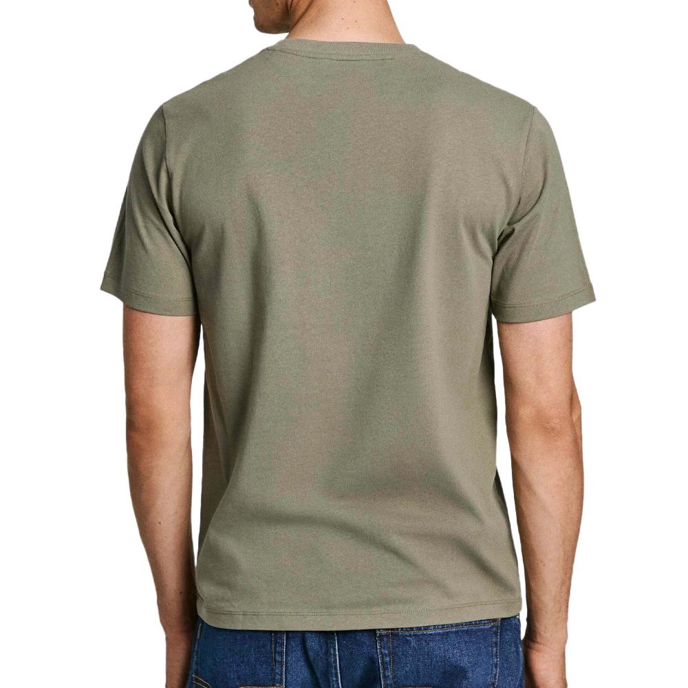 T-shirt Kaki Moyen Homme Pepe jeans Connor vue 2