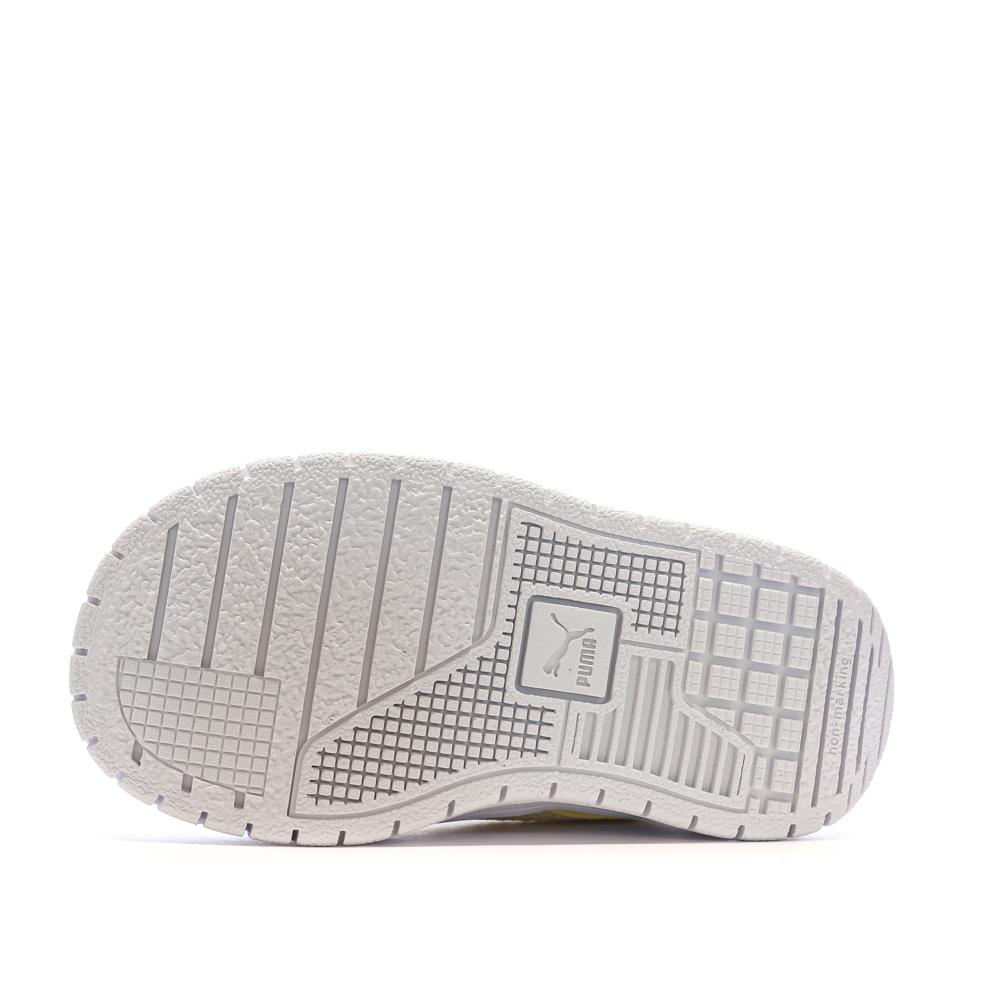 Baskets Blanches/Vert d'Eau/Jaune Garçon/Fille Puma Cali Dream vue 5