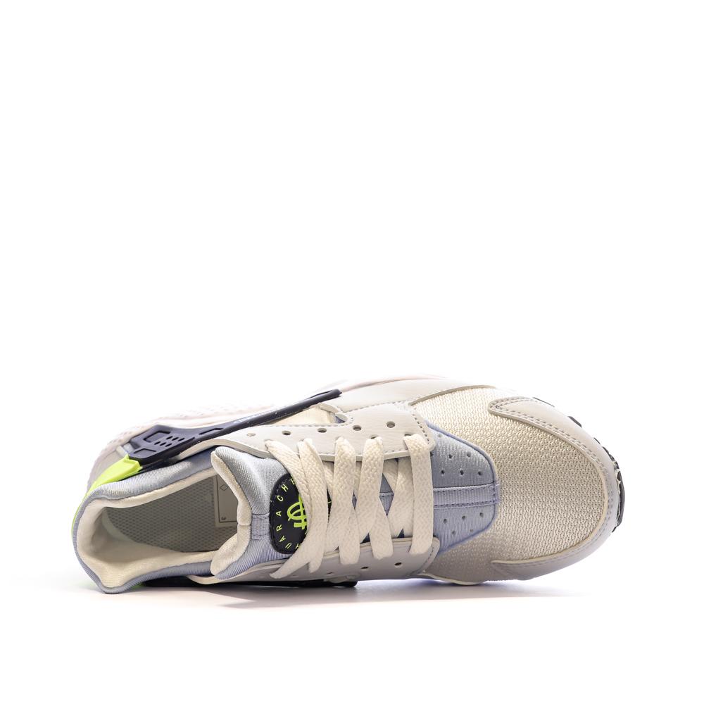 Baskets Grises/Vertes Garçon Nike Huarache vue 4