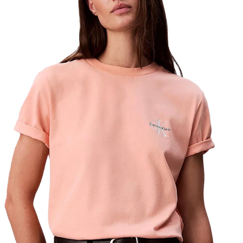 Lot de 2 T-Shirt Rose/Blanc Femme Calvin Klein Jeans Monologo vue 2