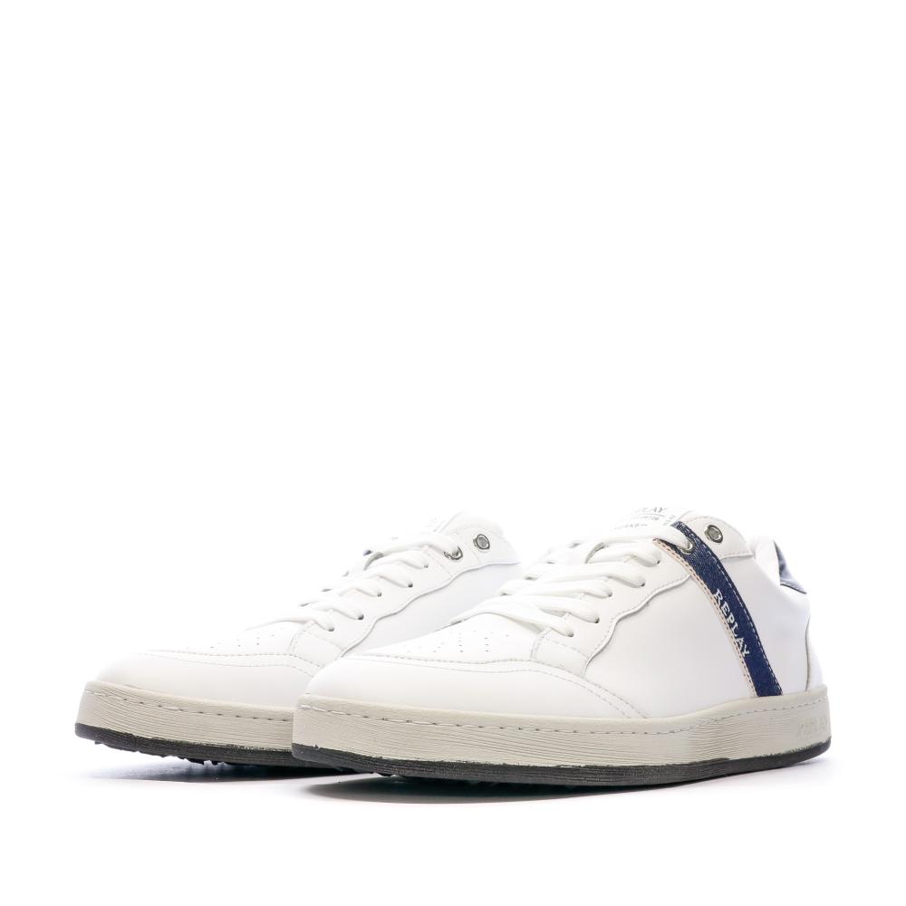 Baskets Blanches Homme Replay Blog Action vue 6