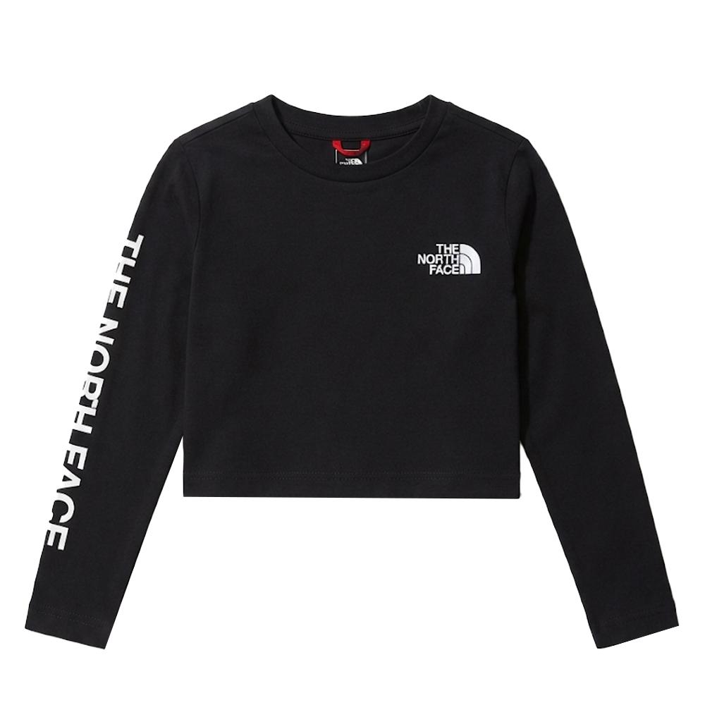Camiseta de manga larga negra para niña The North Face Croc barato