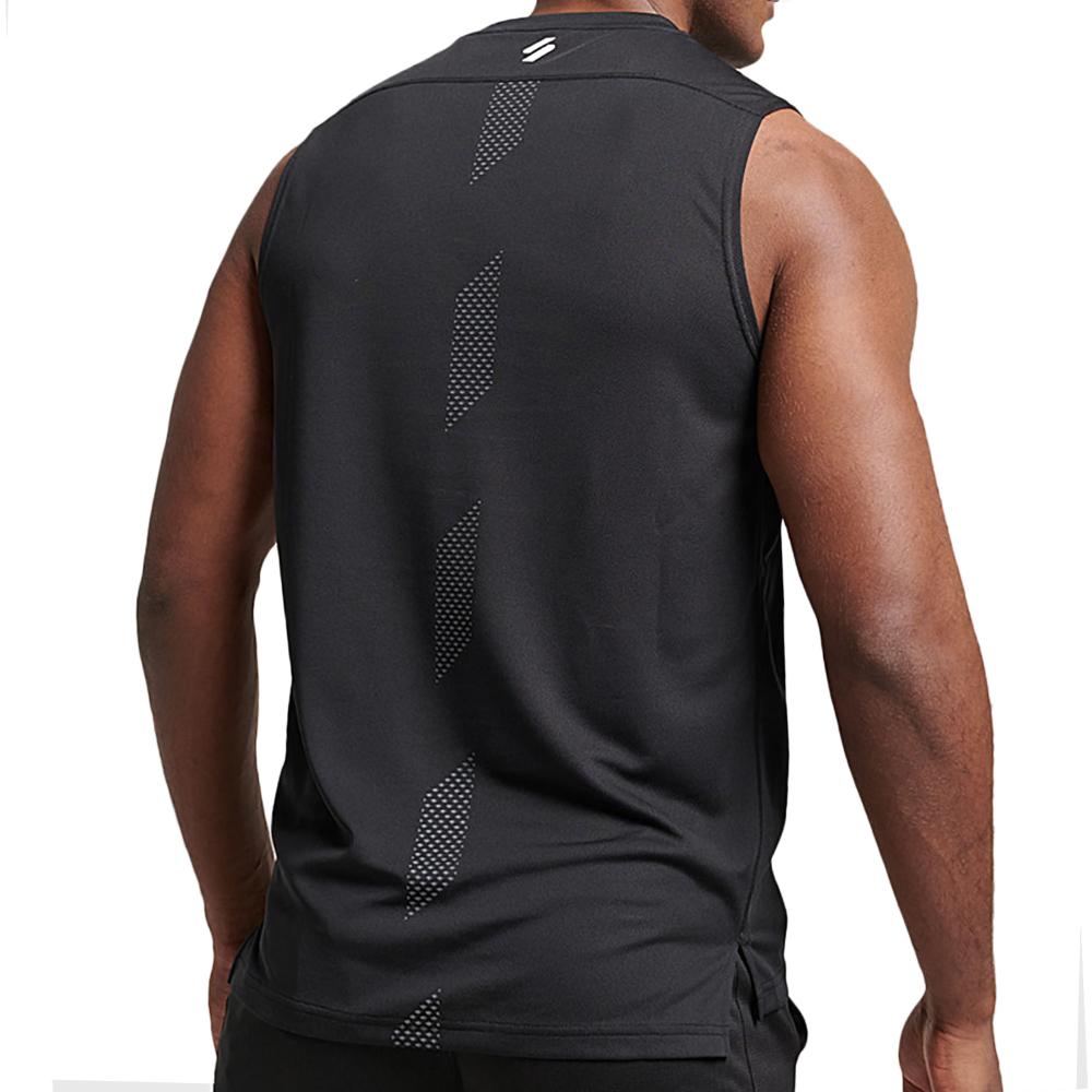 Débardeur Noir Homme Superdry Active Vest vue 2