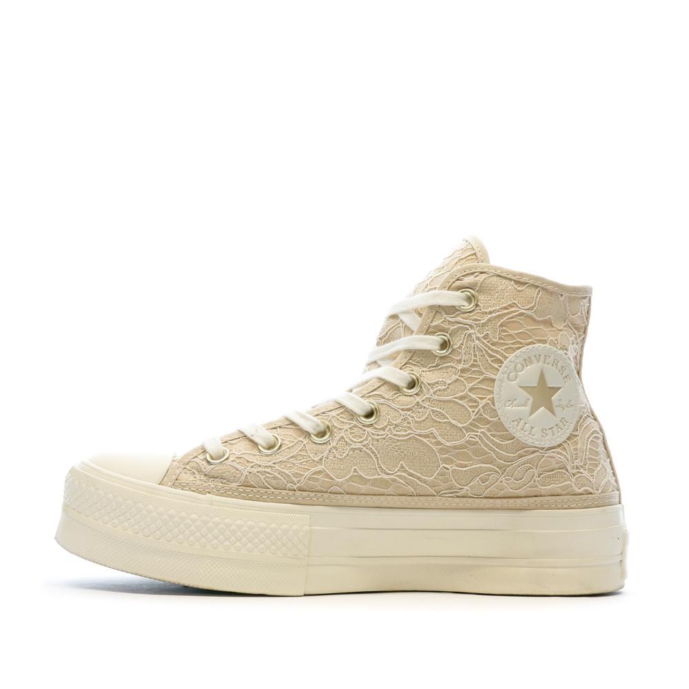 Baskets Beige Femme Converse Lift Hi Farro pas cher