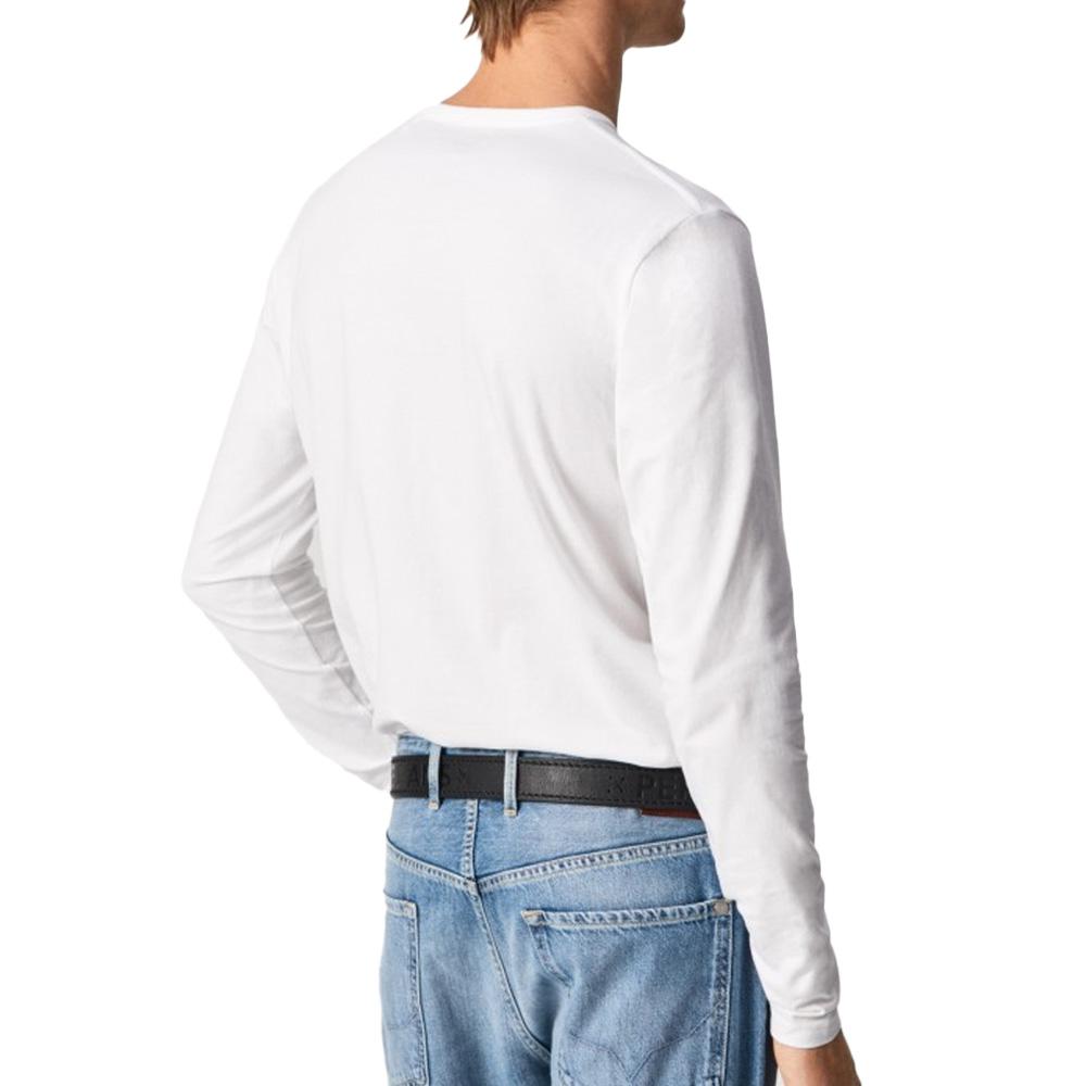 T-Shirt Manches Longues Blanc Homme Pepe jeans Original Basic 2 vue 2