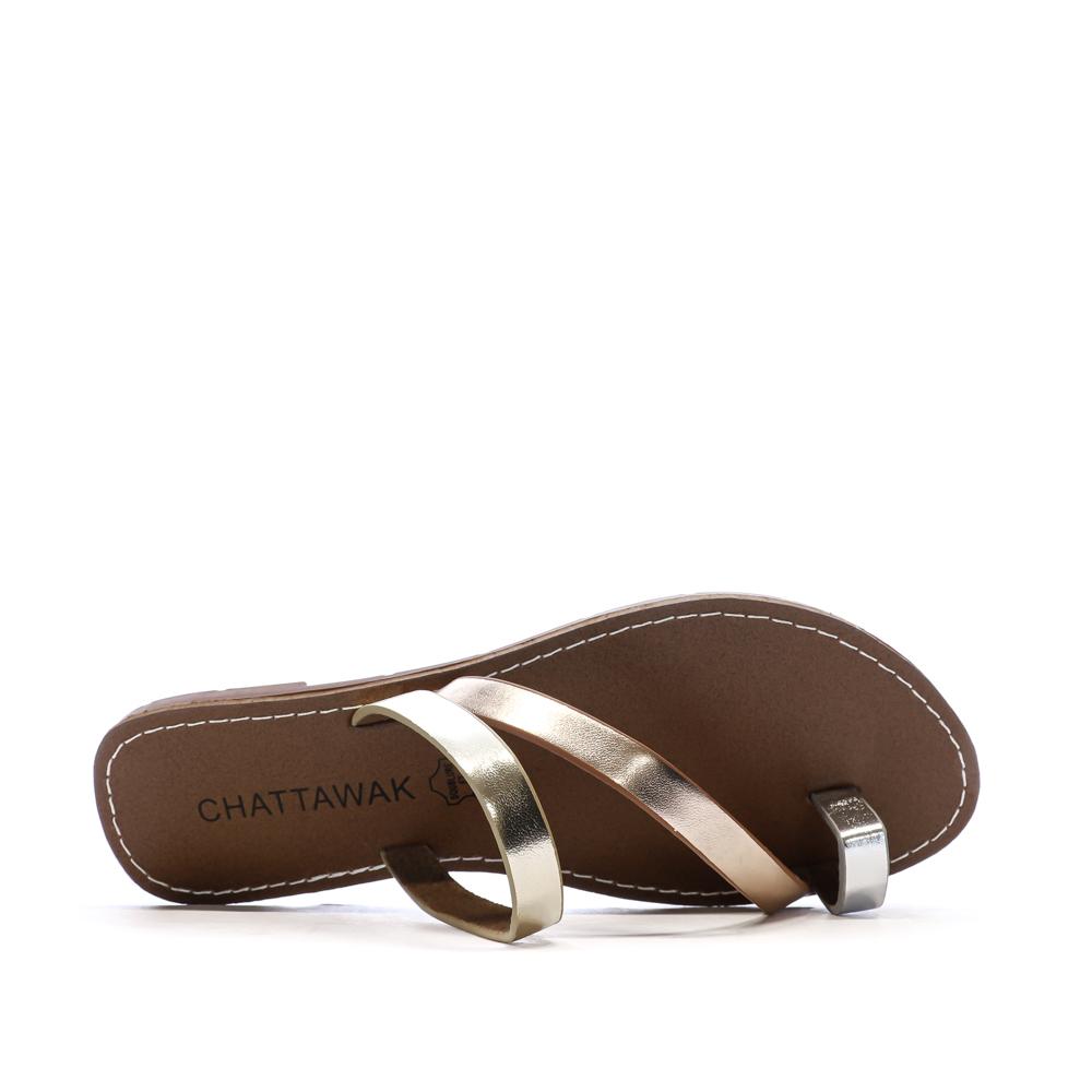 Sandales Or/Cuivre/Argent Femme Chattawak Summer Metal vue 4