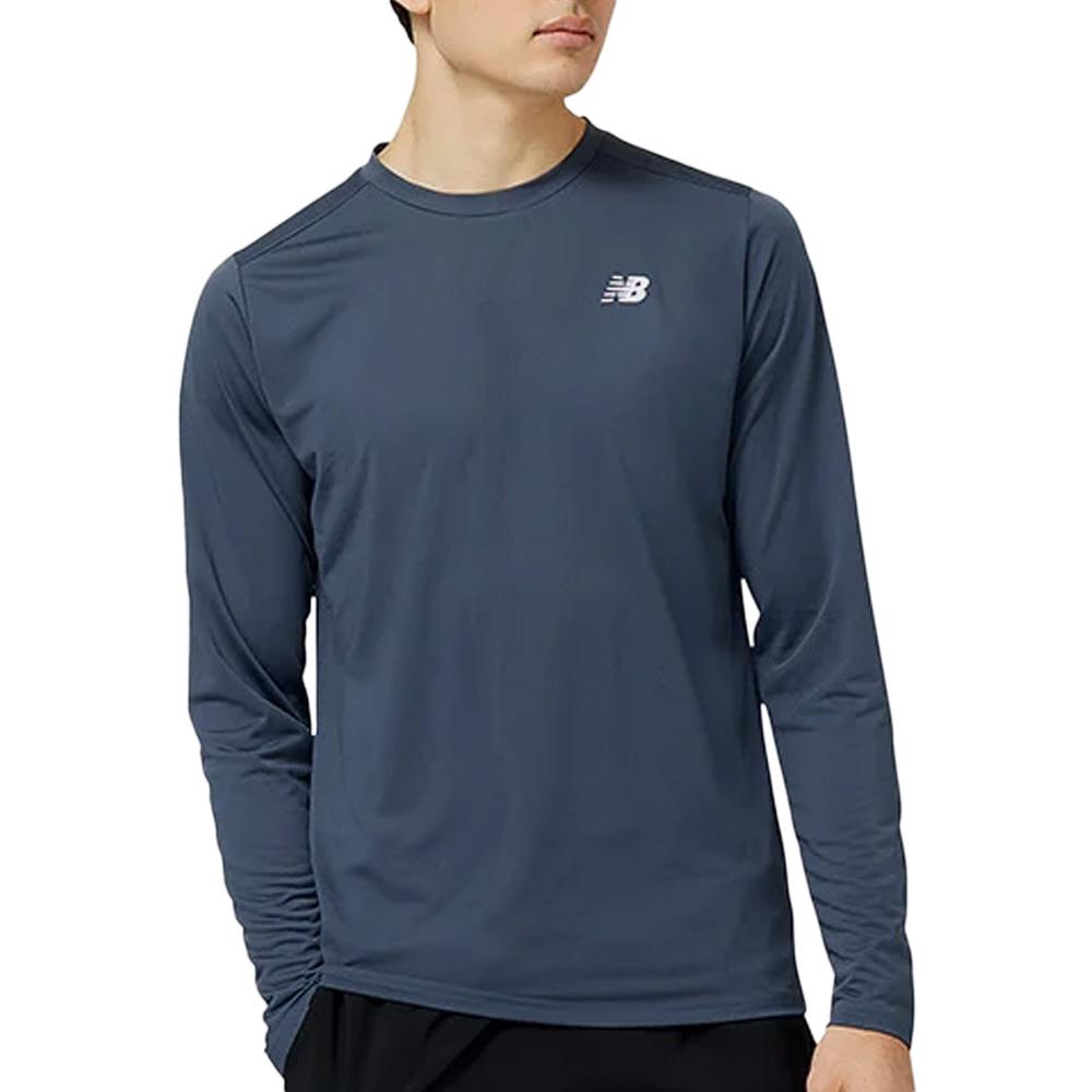 T-shirt Manches Longues Marine Homme New Balance Core pas cher
