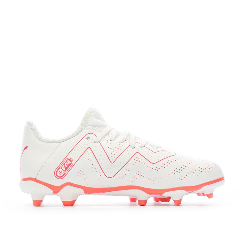 Chaussures de foot Blanc/Rose Enfant Puma Future Play FG vue 2