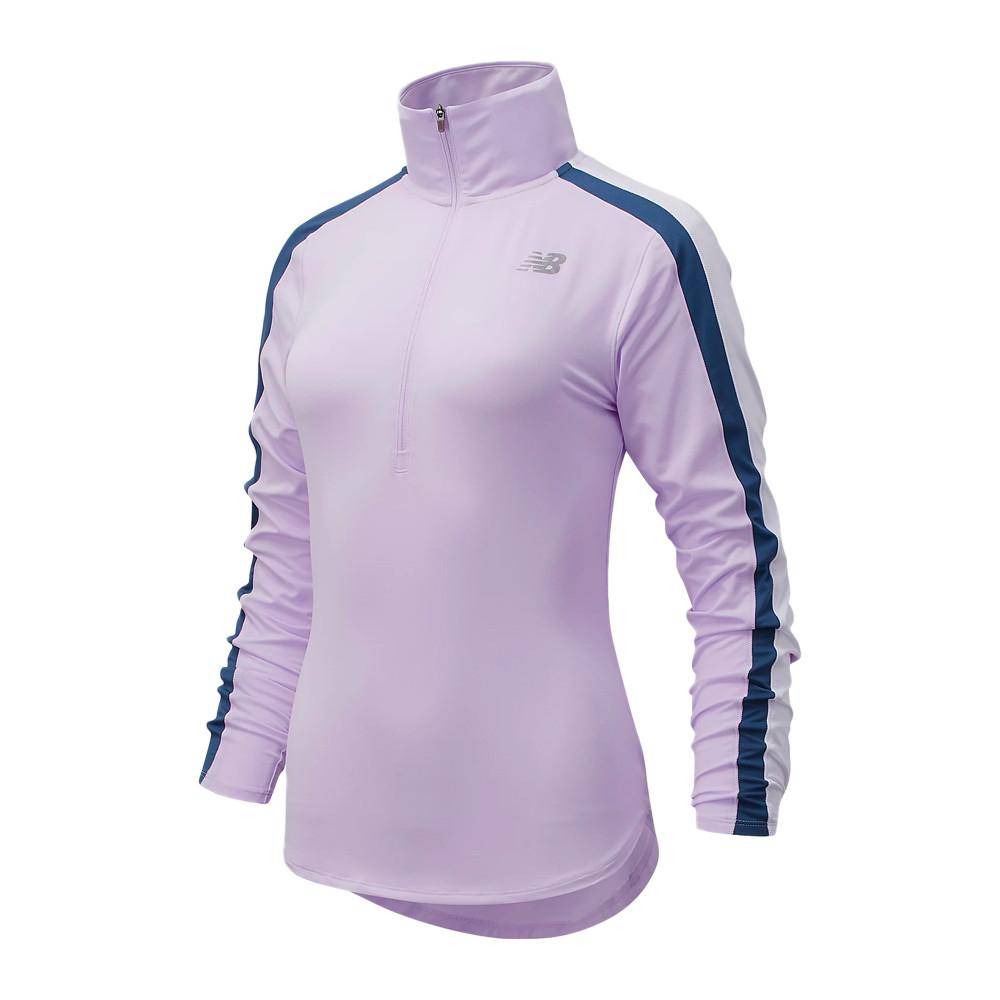 Sweat 1/2 zip Mauve Femme New Balance Accelerate pas cher