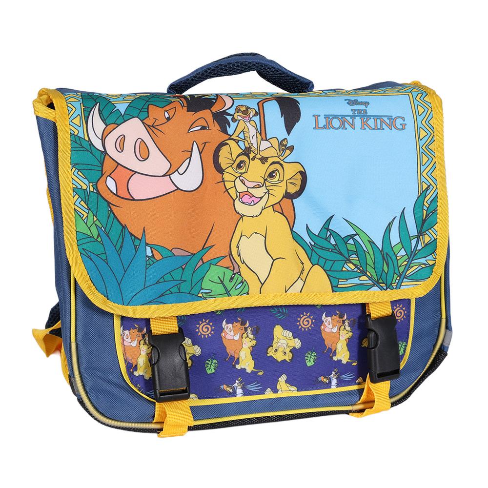 Cartable Bleu/Jaune Garçon/Fille Le roi lion pas cher