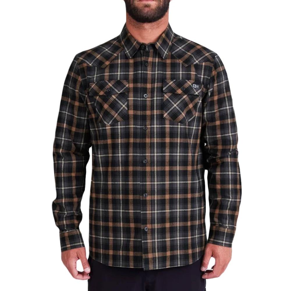 Chemise Manches Longues Noir Homme Salty Crew Flannel pas cher