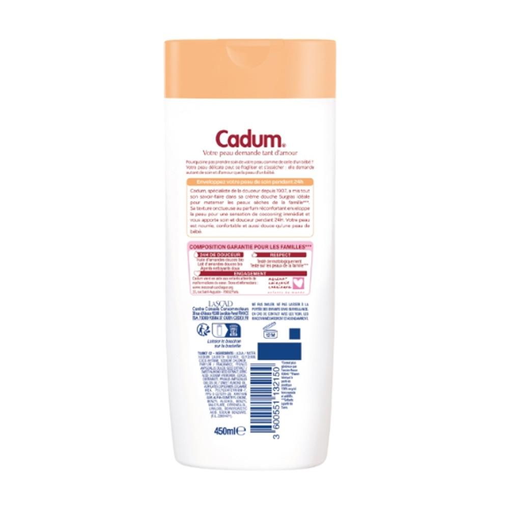 Crème Douche Surgras Lait d'amandes Cadum 450ml vue 2
