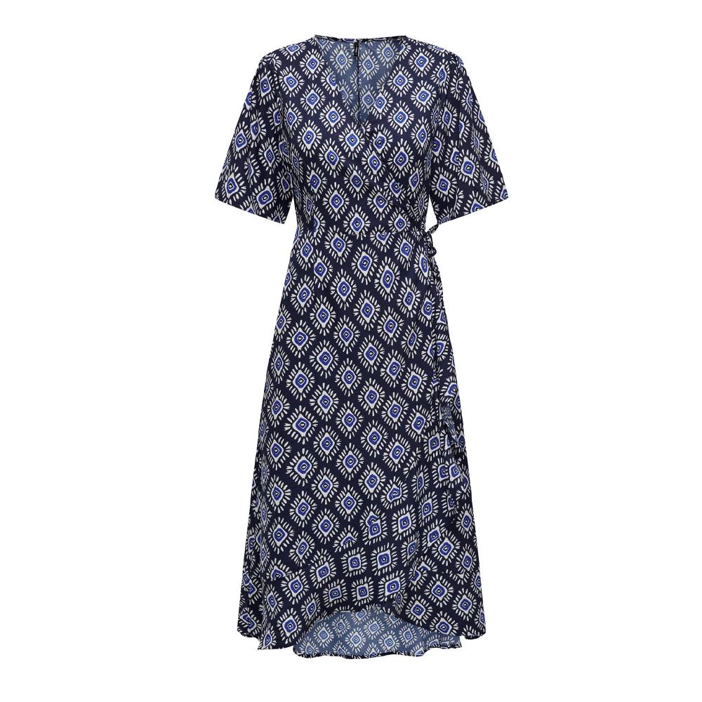 Robe longue Noir/Bleu Femme Only Leah pas cher
