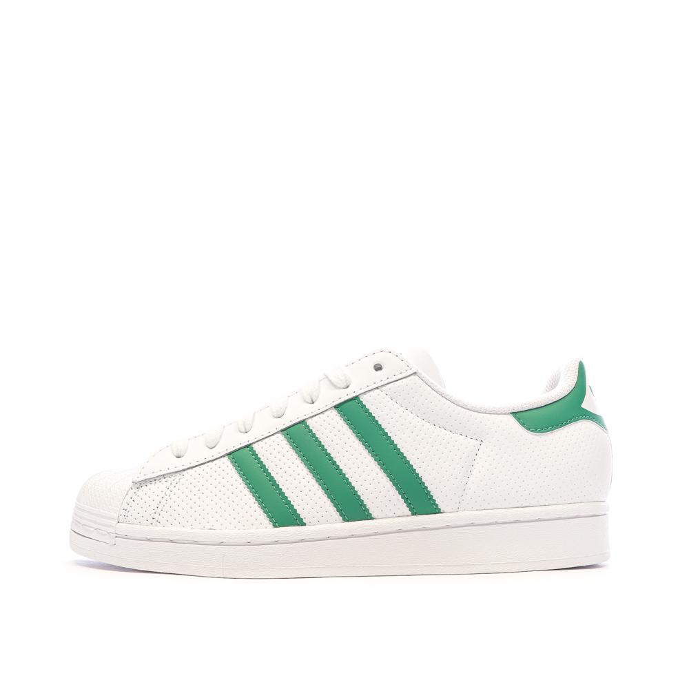 Baskets Blanc/Vert Homme Adidas Superstar IF3654 pas cher