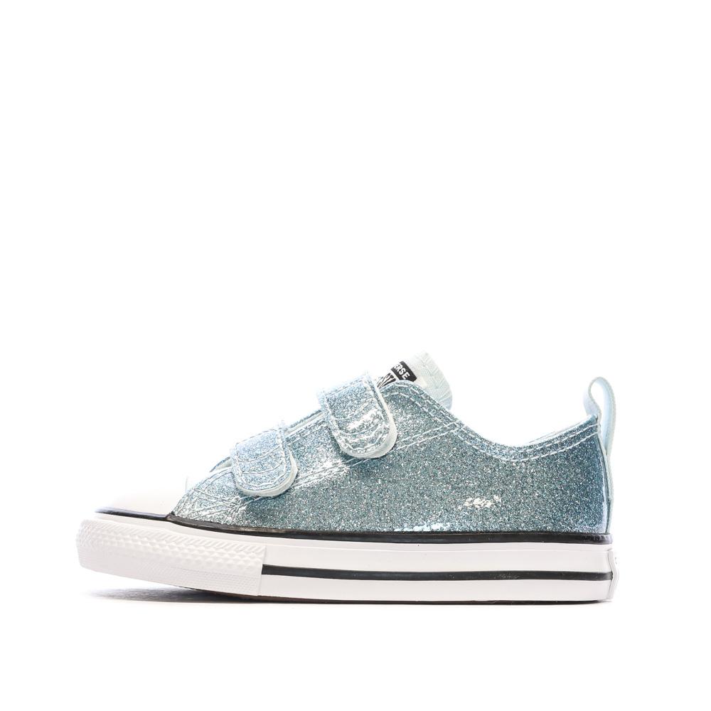 Baskets Bleu Fille Converse Chuck Taylor All Star Glitter pas cher
