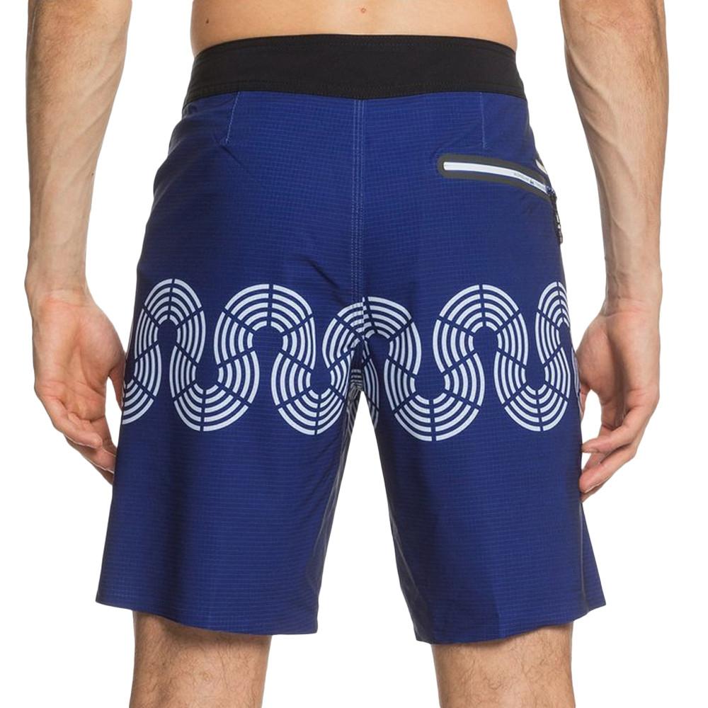 Short de Bain Bleu Homme Quiksilver Highline Connected Waves 19 vue 2
