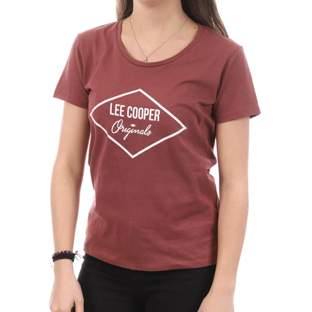 T-shirt Bordeaux Femme Lee Cooper Ota pas cher