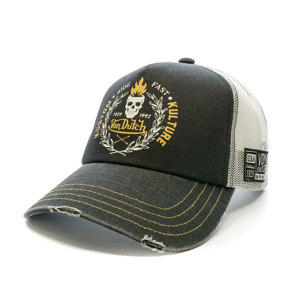 Casquette Noir/Gris Homme Von Dutch Crew 13 pas cher