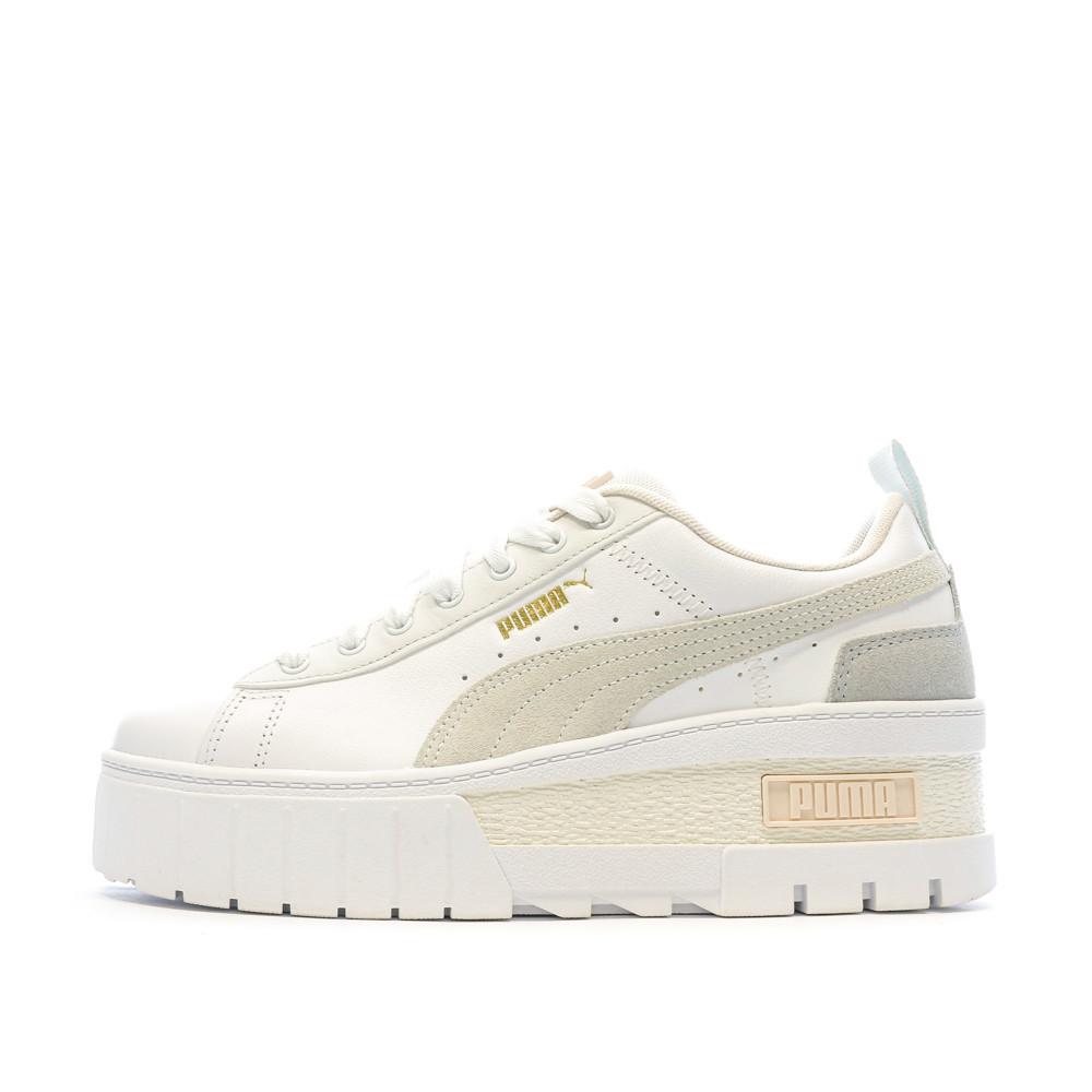 Baskets Blanches/Grises Femme Puma Mayze Wedge Pastel pas cher